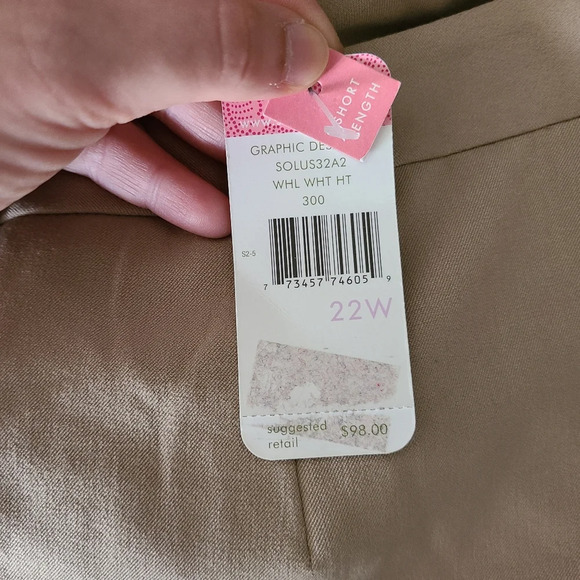 NWT Sigrid Olsen Wide Leg Short Length Business Casual Office Pants Size 22W - Picture 12 of 12